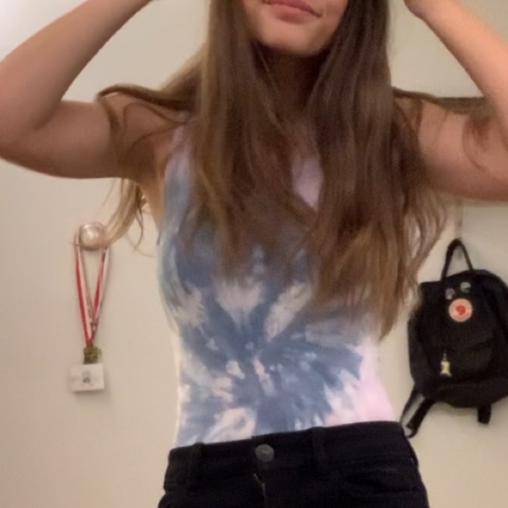 American eagle pastel tie dye bodysuit